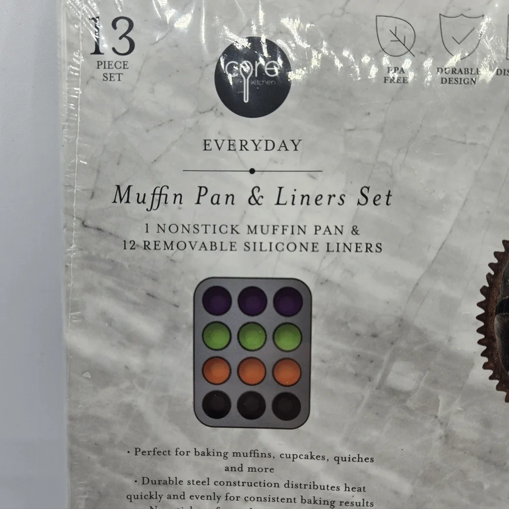 Core Kitchen Classic Halloween Everyday Muffin Cupcake Pan with Silicone Liners
